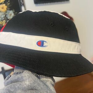 Champion Two-Tone Red Navy and White Bucket Hat